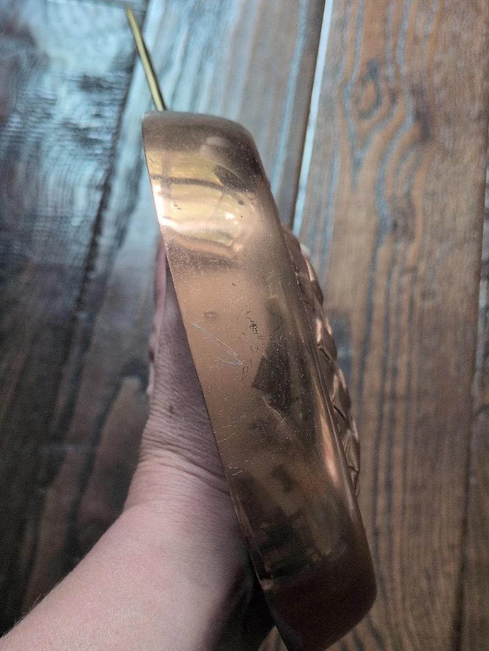 Vintage copper checkered